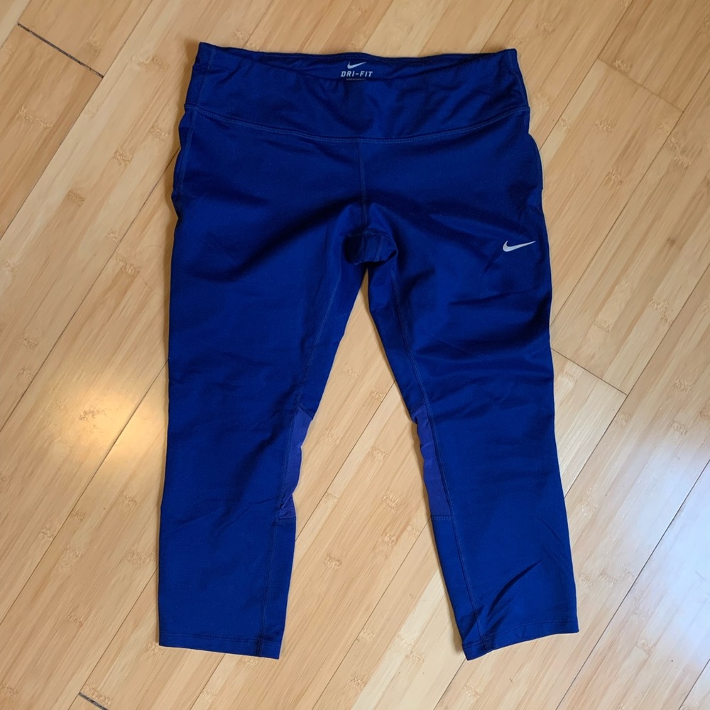 Nike Royal Blue Dri-FIT Capri Leggings